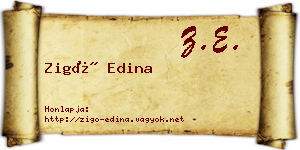 Zigó Edina névjegykártya