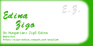 edina zigo business card